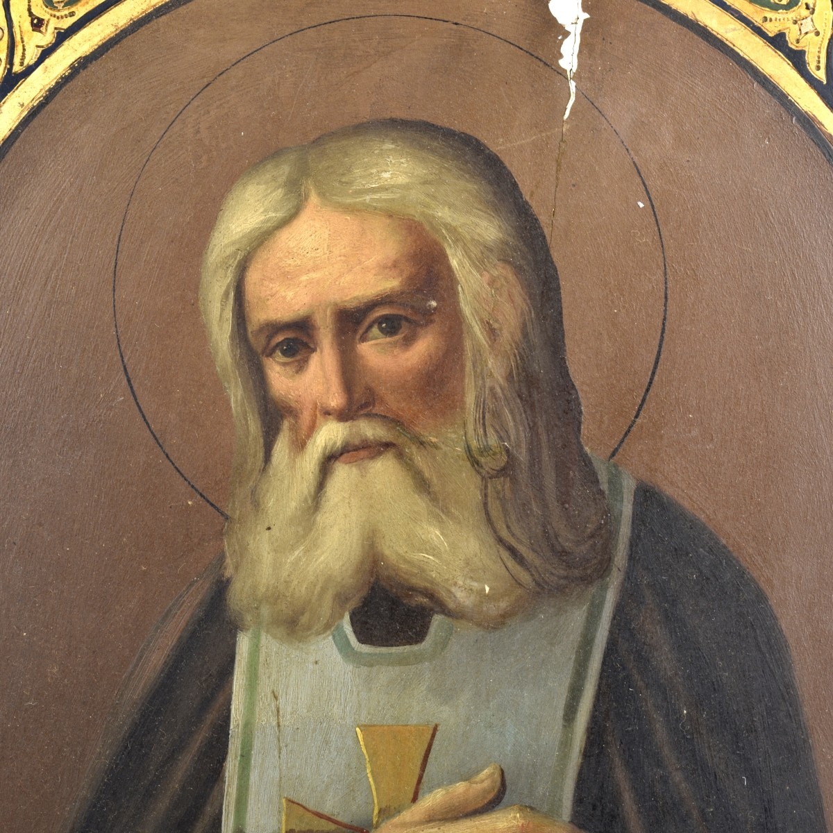 19th C. Russian Wooden Icon