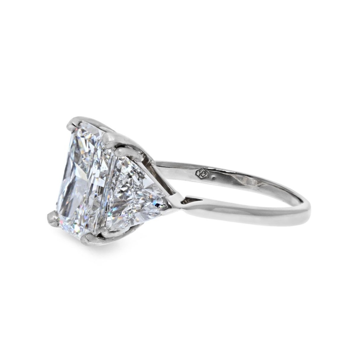 GIA 7.51ct Diamond and 18K Engagement Ring