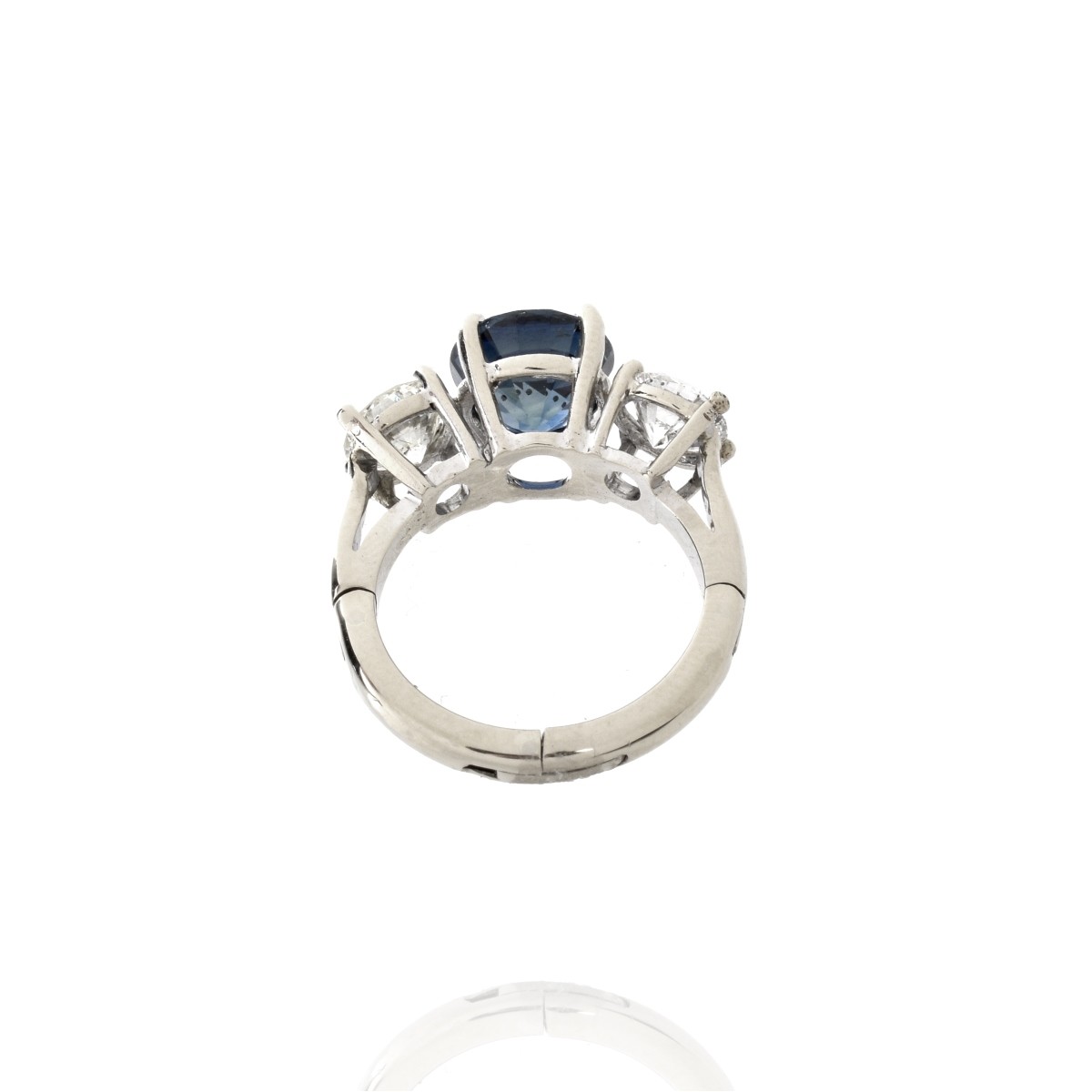 Sapphire, Diamond and 14K Ring