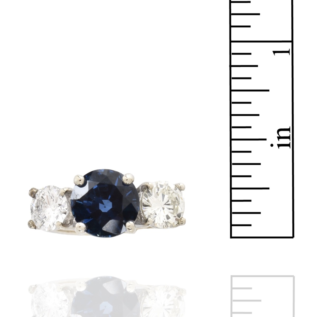 Sapphire, Diamond and 14K Ring