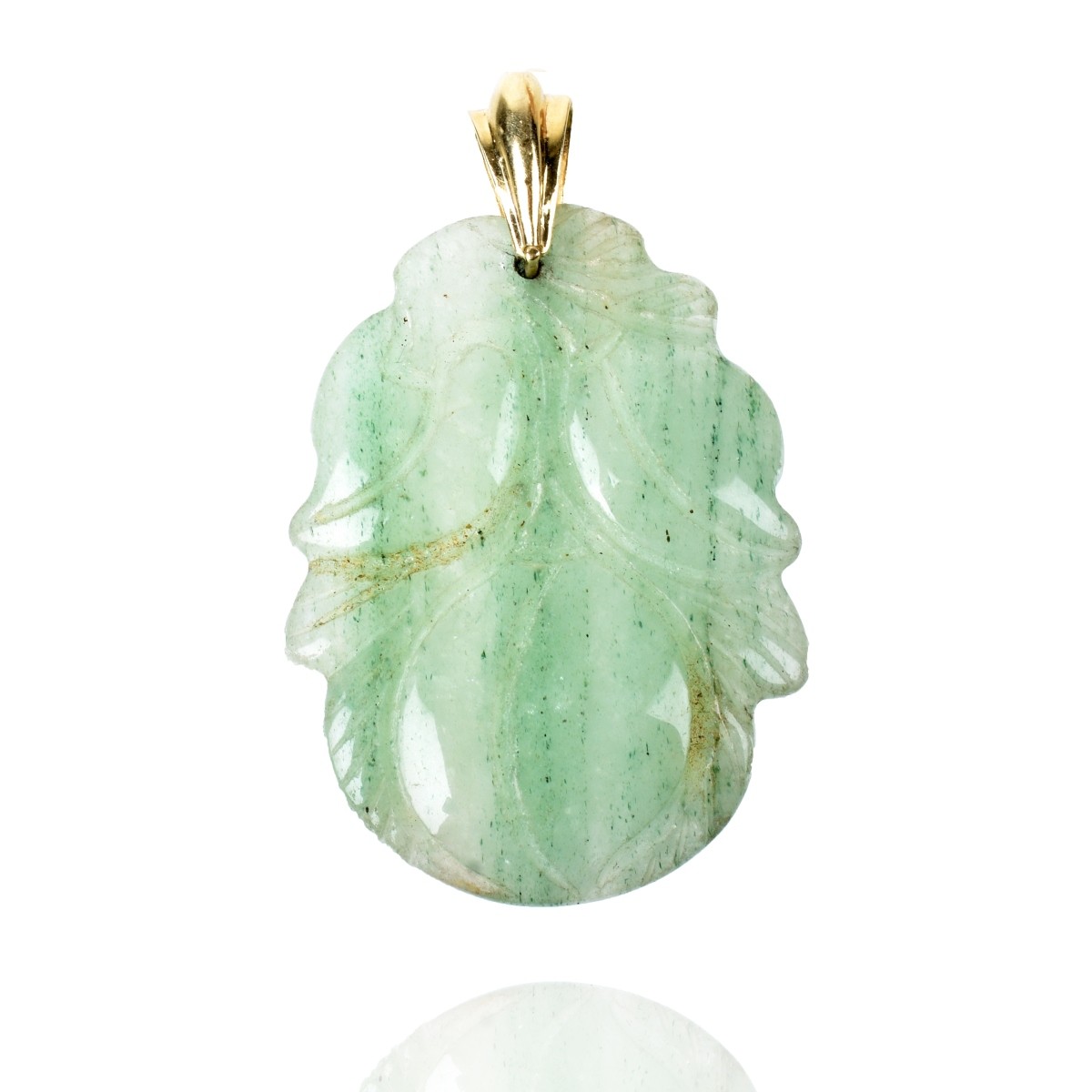 Chinese Jade and 14K Pendant