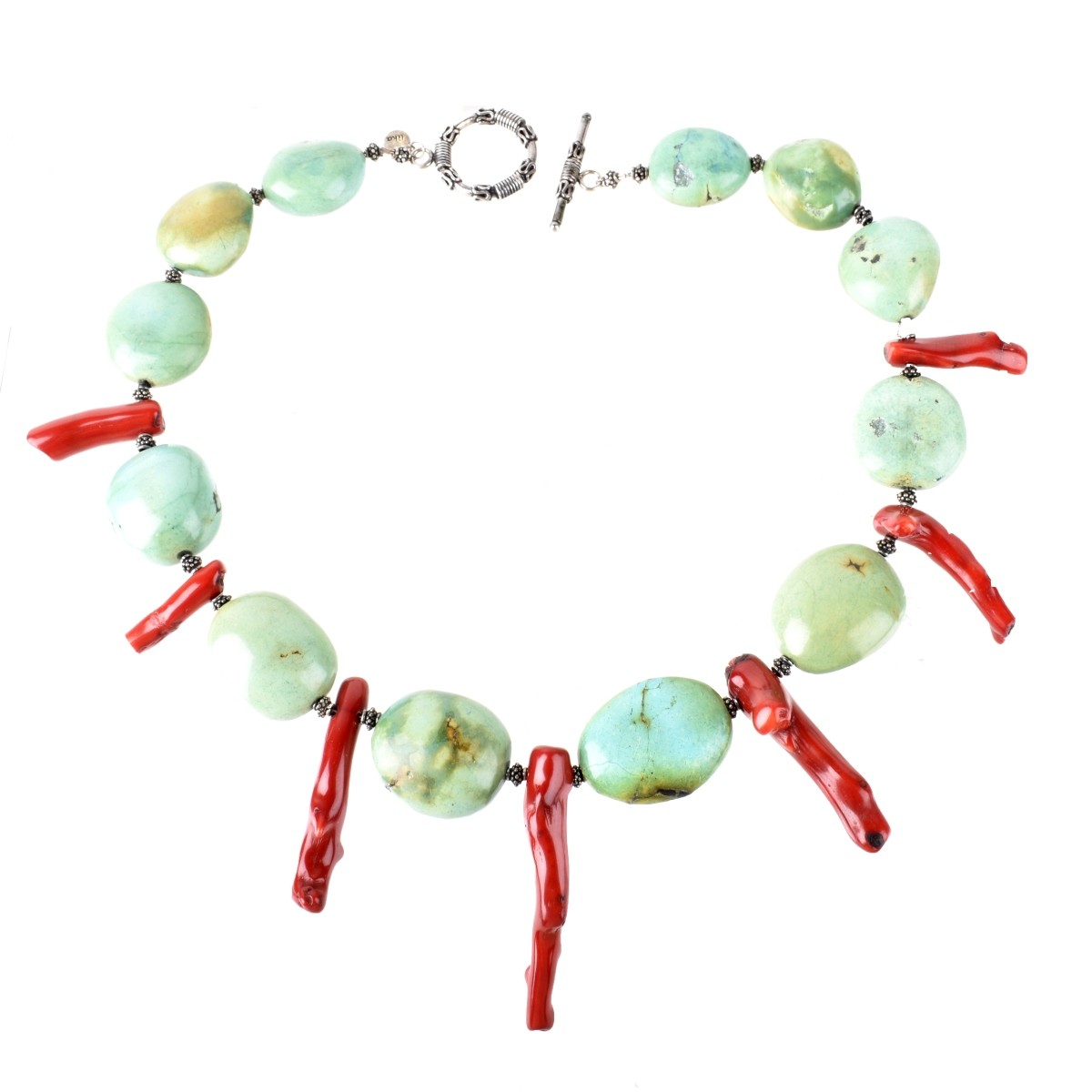 Turquoise and Coral Necklace