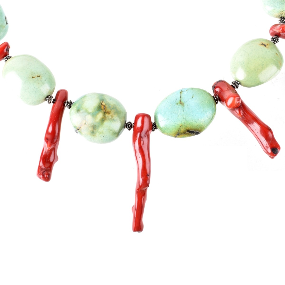 Turquoise and Coral Necklace