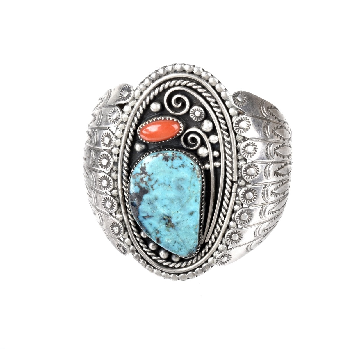 Vintage Navajo Sterling Cuff Bracelet