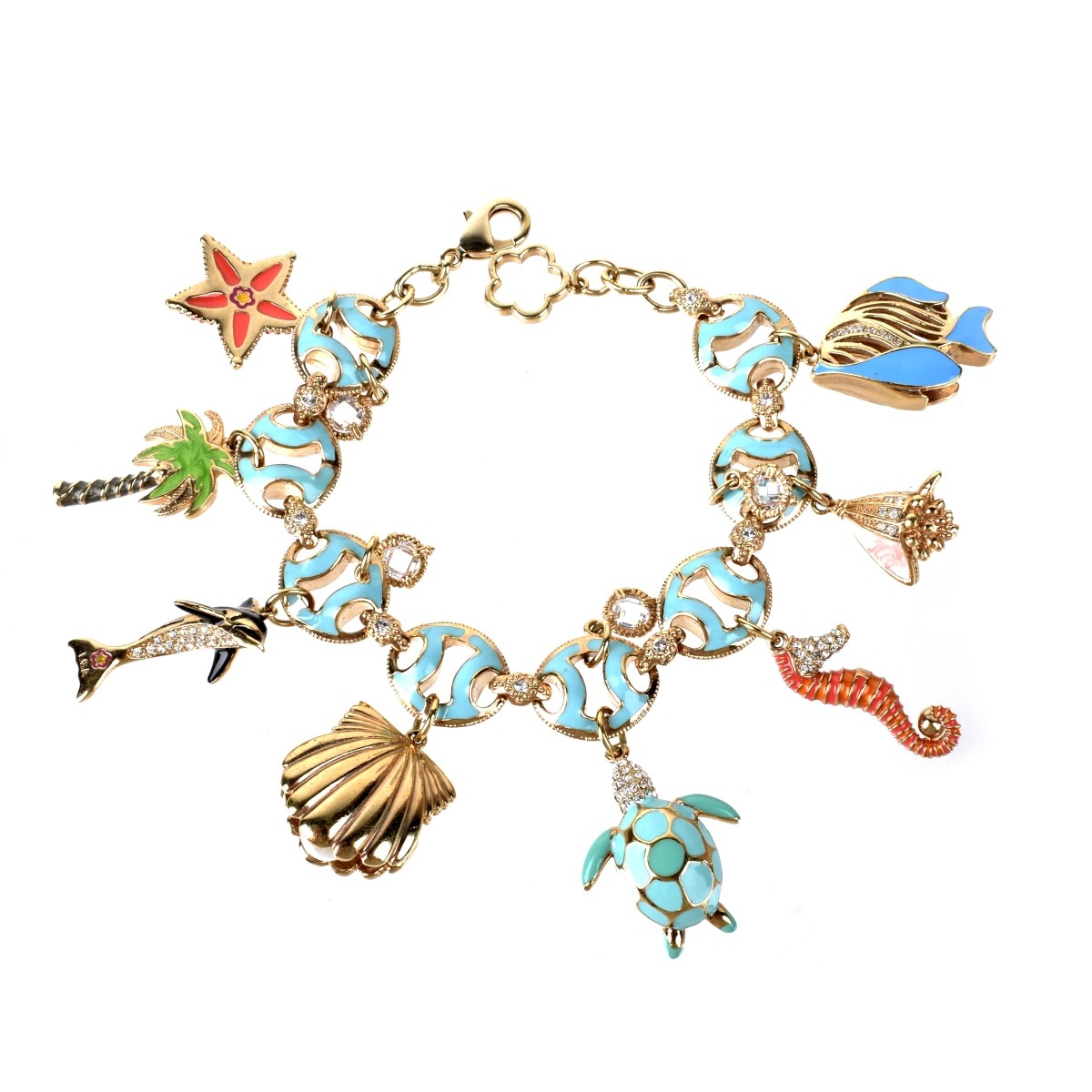 Lauren Adams Enameled Charm Bracelet