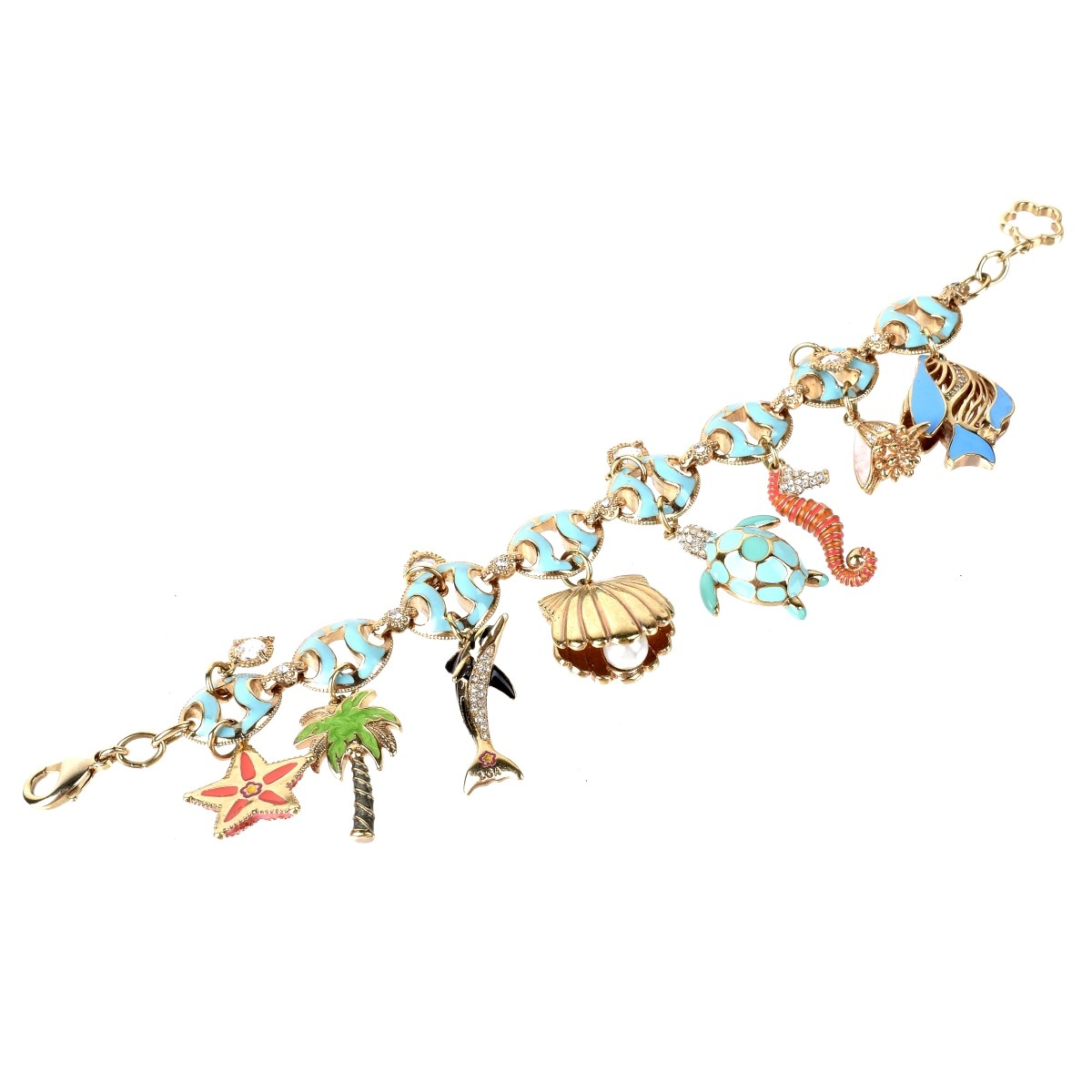 Lauren Adams Enameled Charm Bracelet