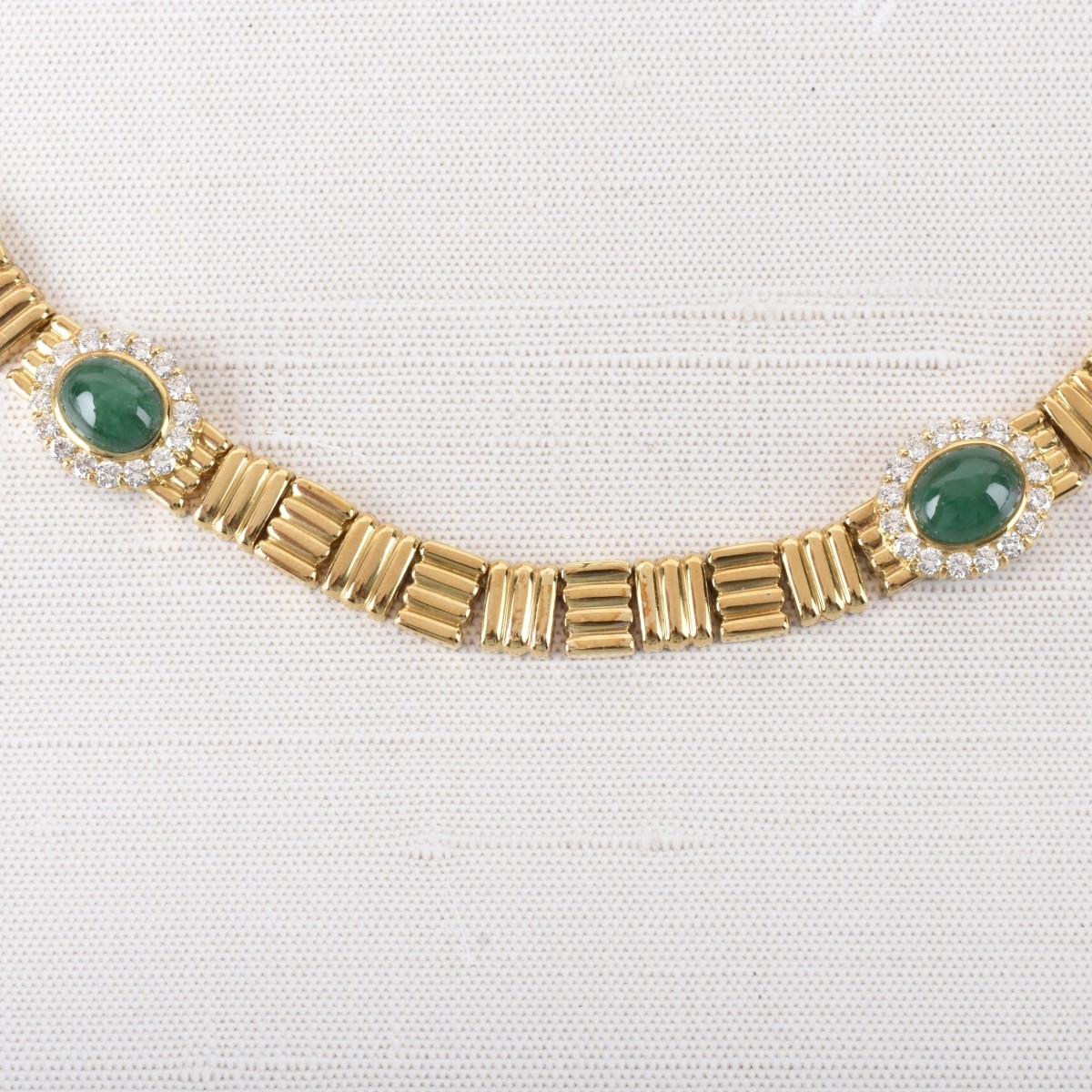 Emerald, Diamond and 18K Necklace