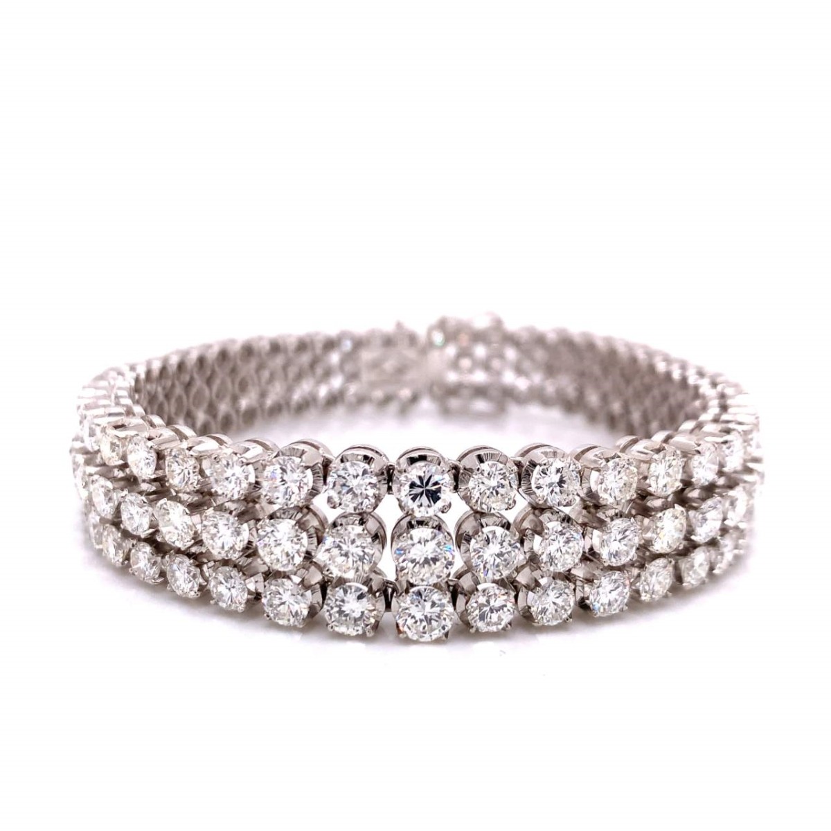 Art Deco Diamond and Platinum Tennis Bracelet