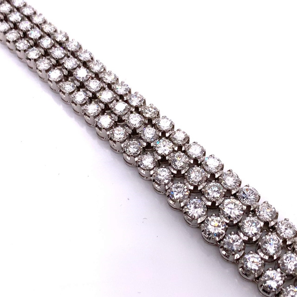 Art Deco Diamond and Platinum Tennis Bracelet