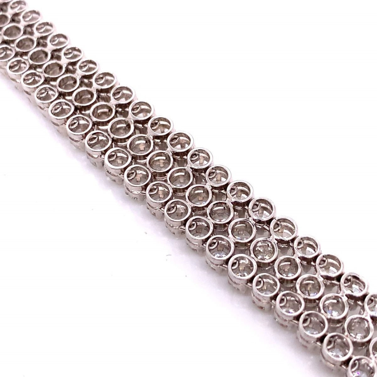 Art Deco Diamond and Platinum Tennis Bracelet