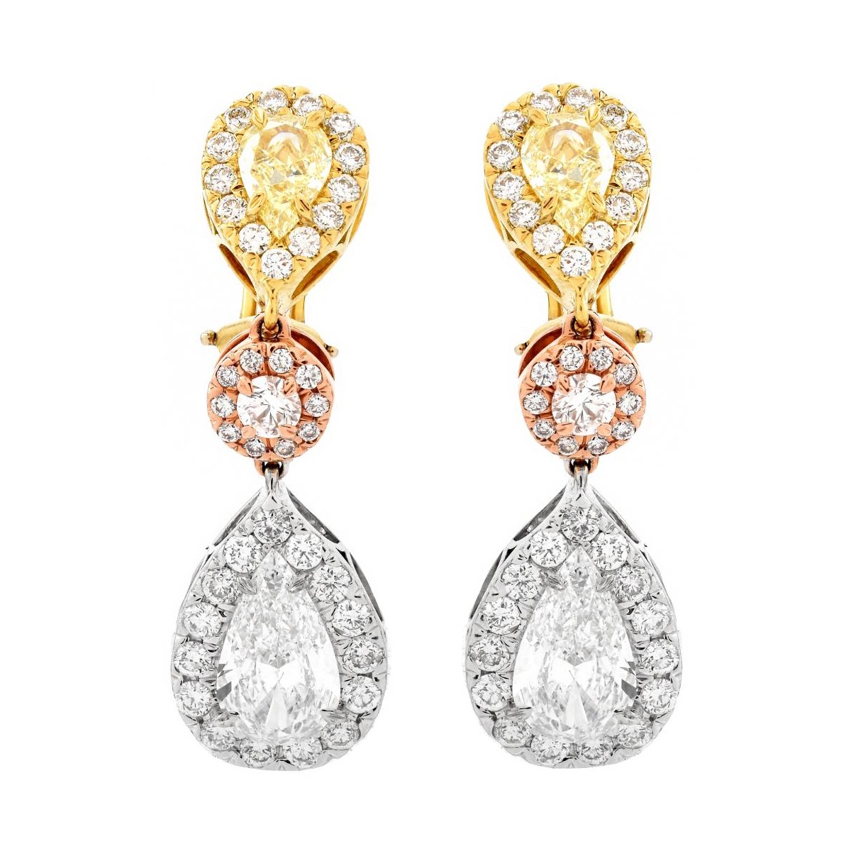 Diamond and 18K Earrings