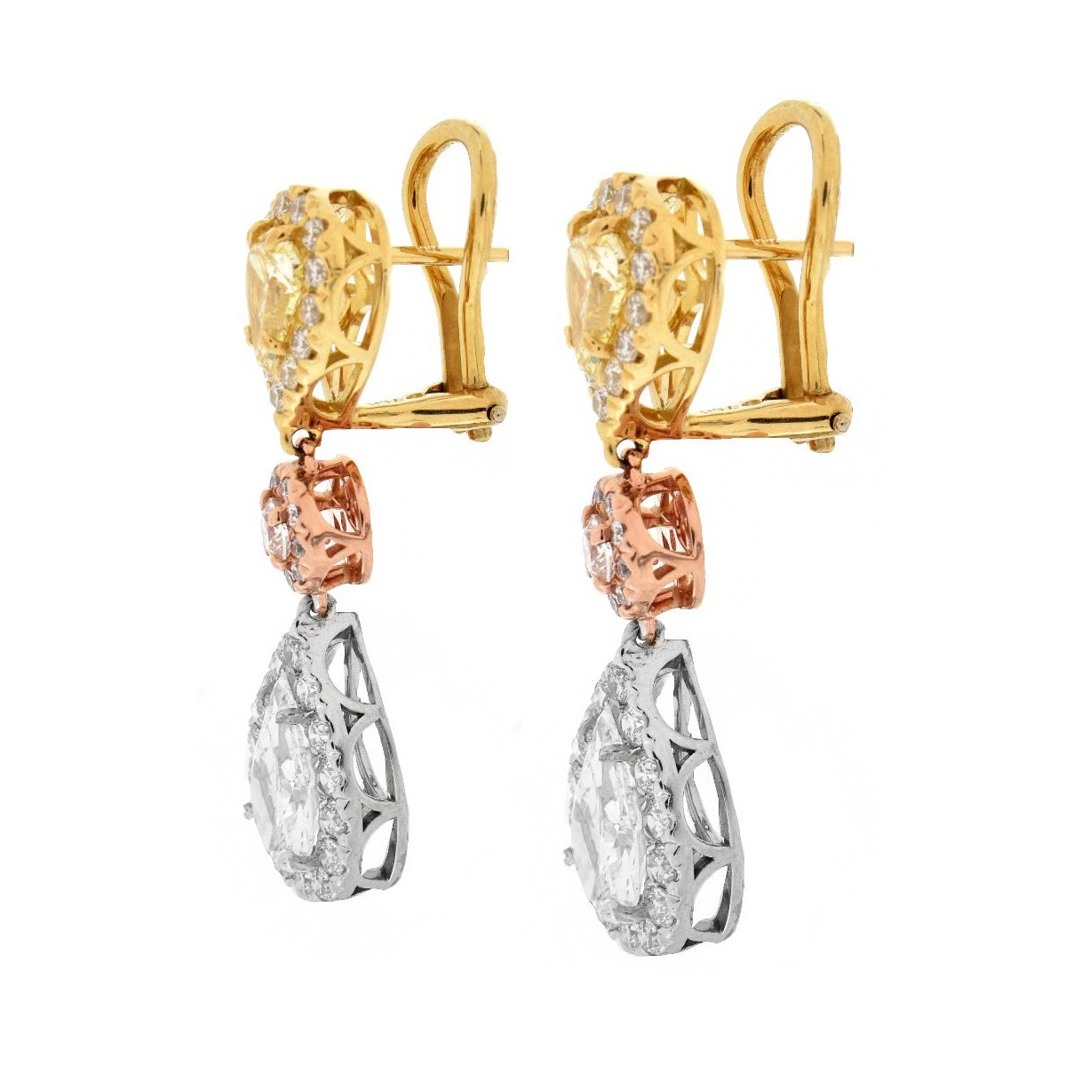 Diamond and 18K Earrings