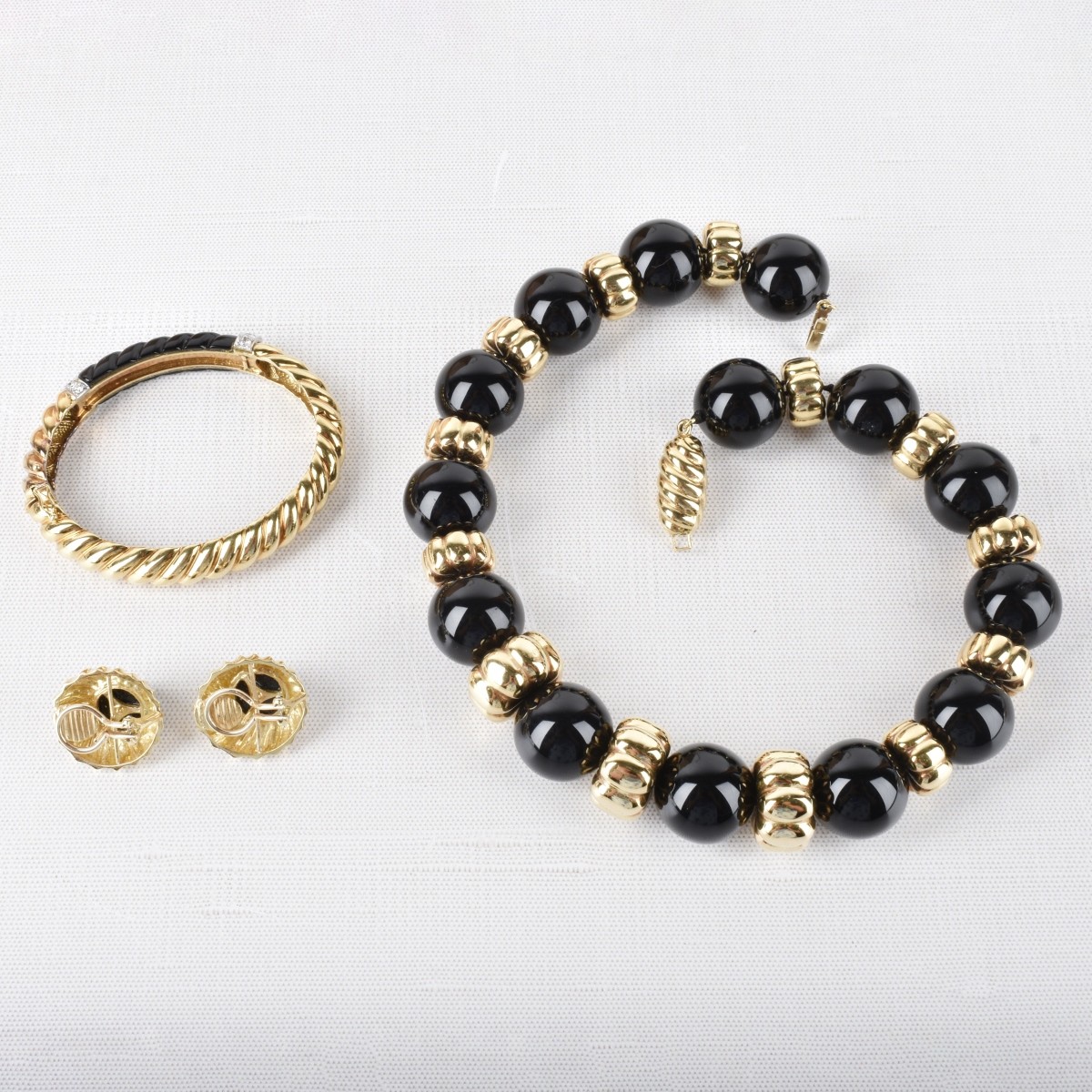 Onyx, Diamond and 18K Suite