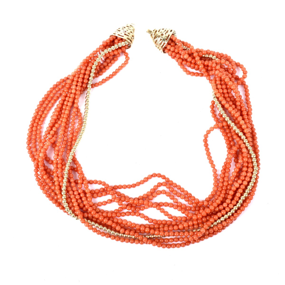 Coral and 14K Necklace