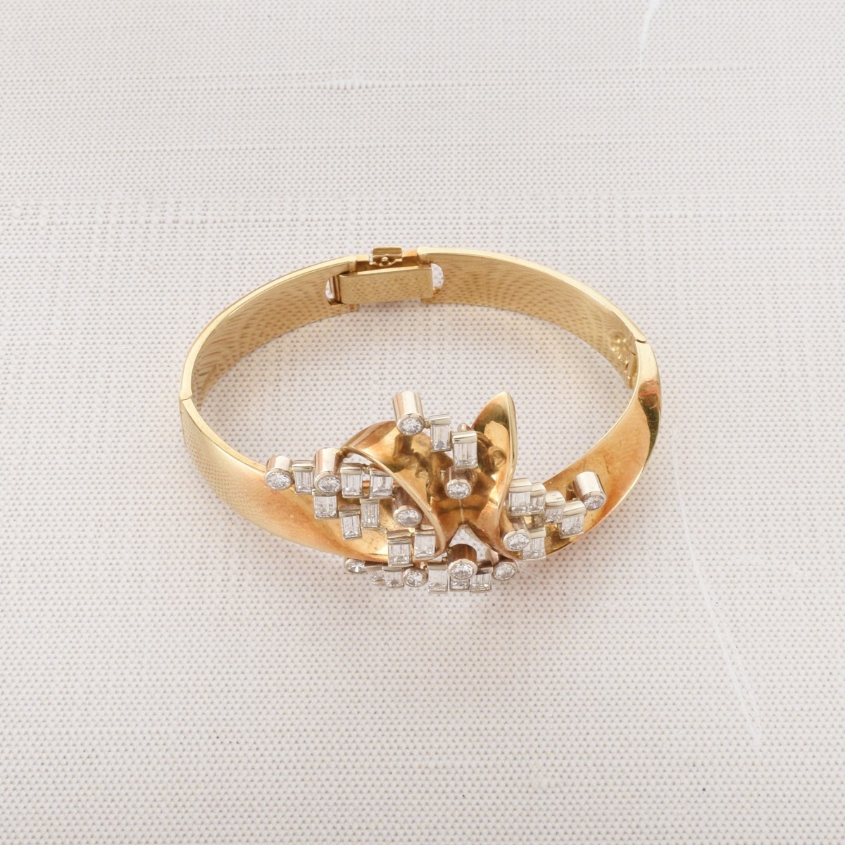 Diamond and 18K Bangle Bracelet