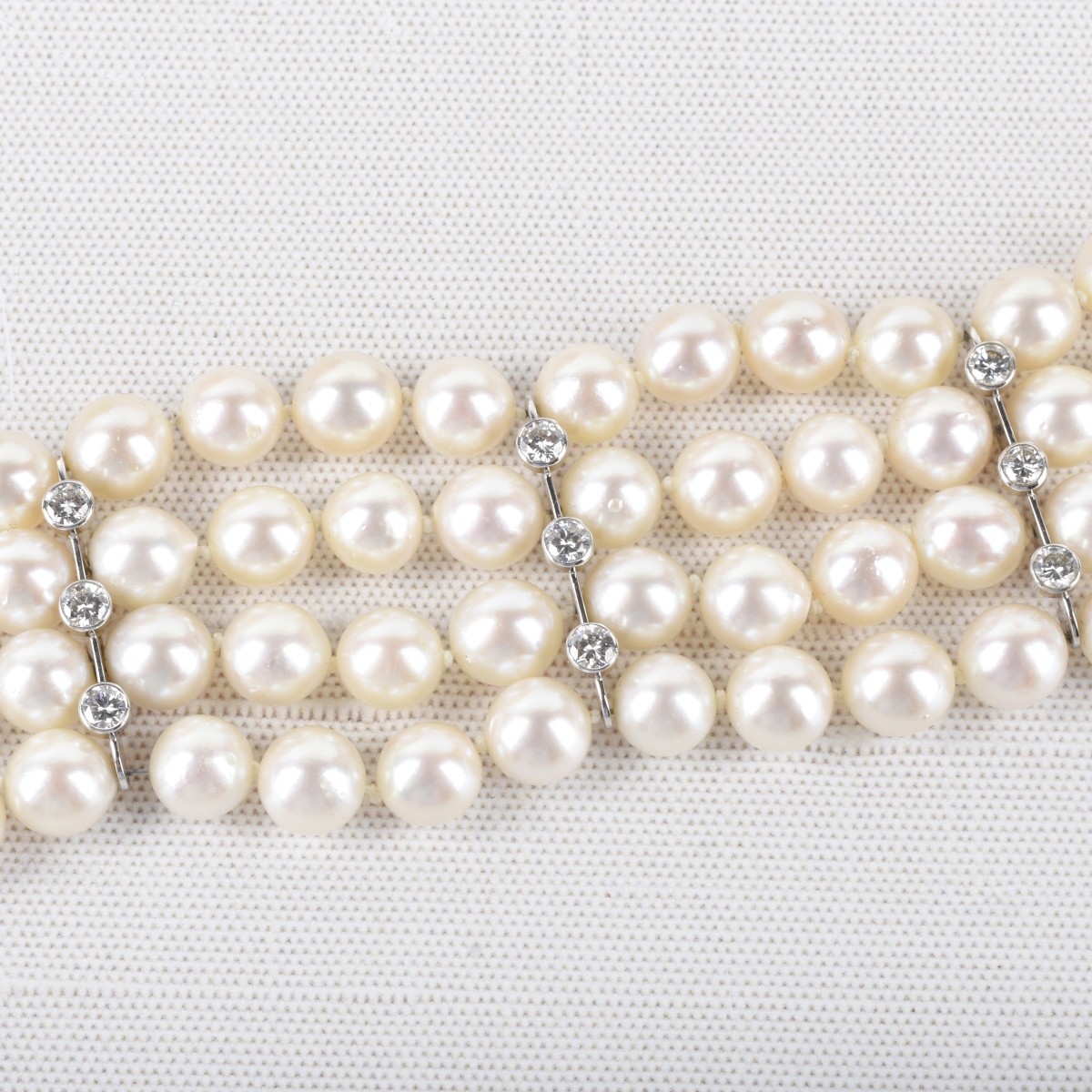 Pearl, Diamond and 14K Bracelet