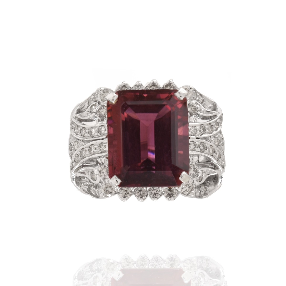 Tourmaline, Diamond and 18K Ring