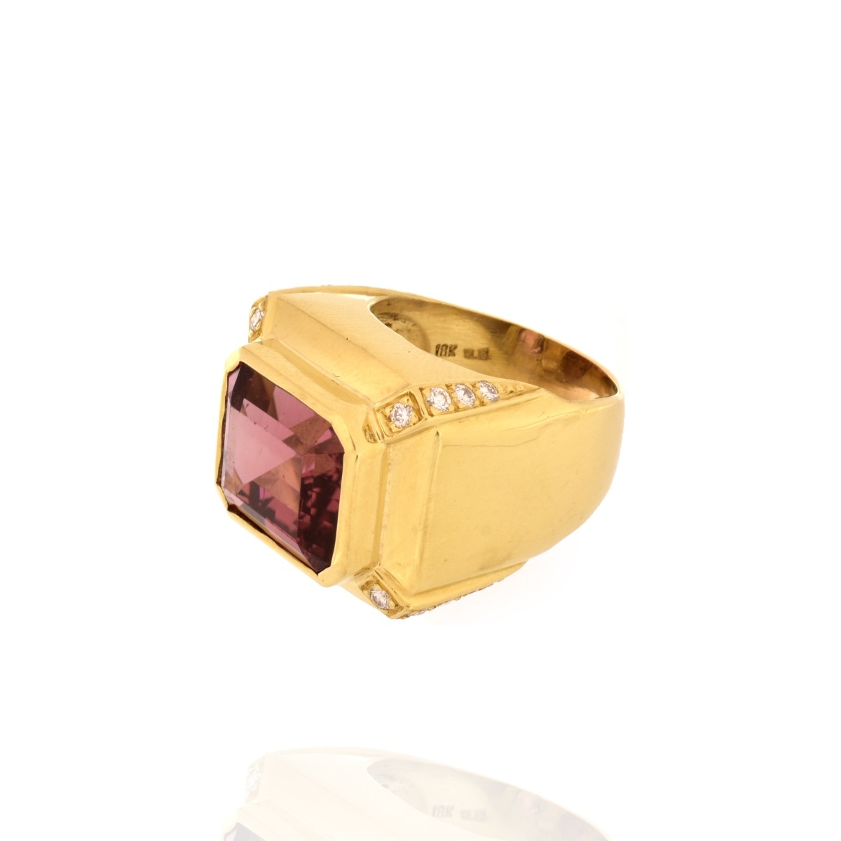 GIA Tourmaline, Diamond and 18K Ring