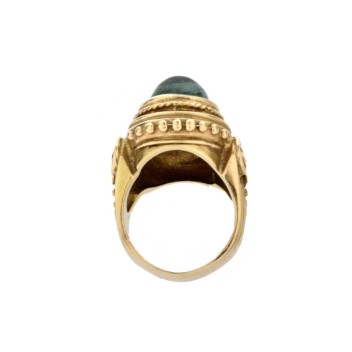 Emerald, Diamond and 14K Ring