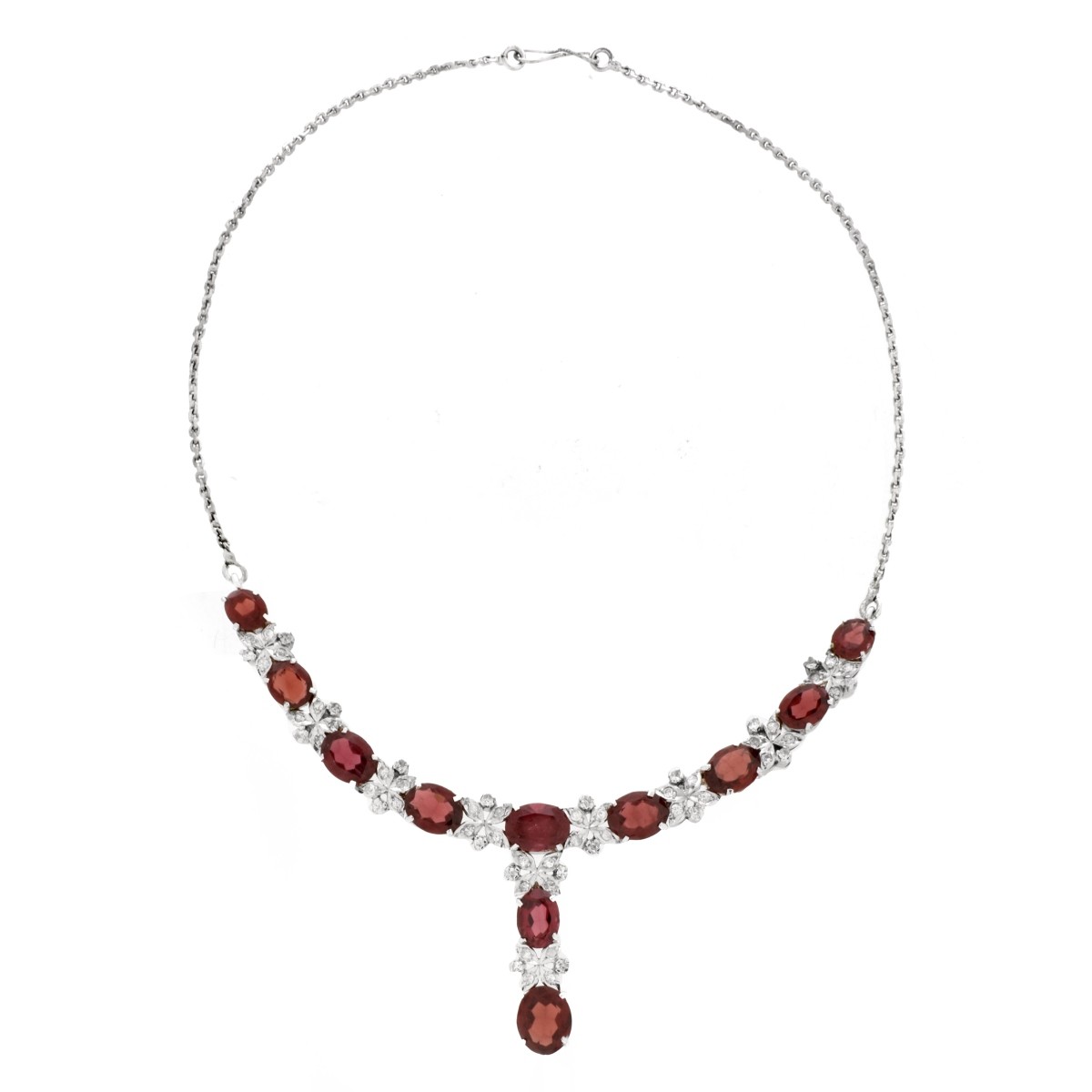 Garnet, Diamond and 10K Jewelry Suite