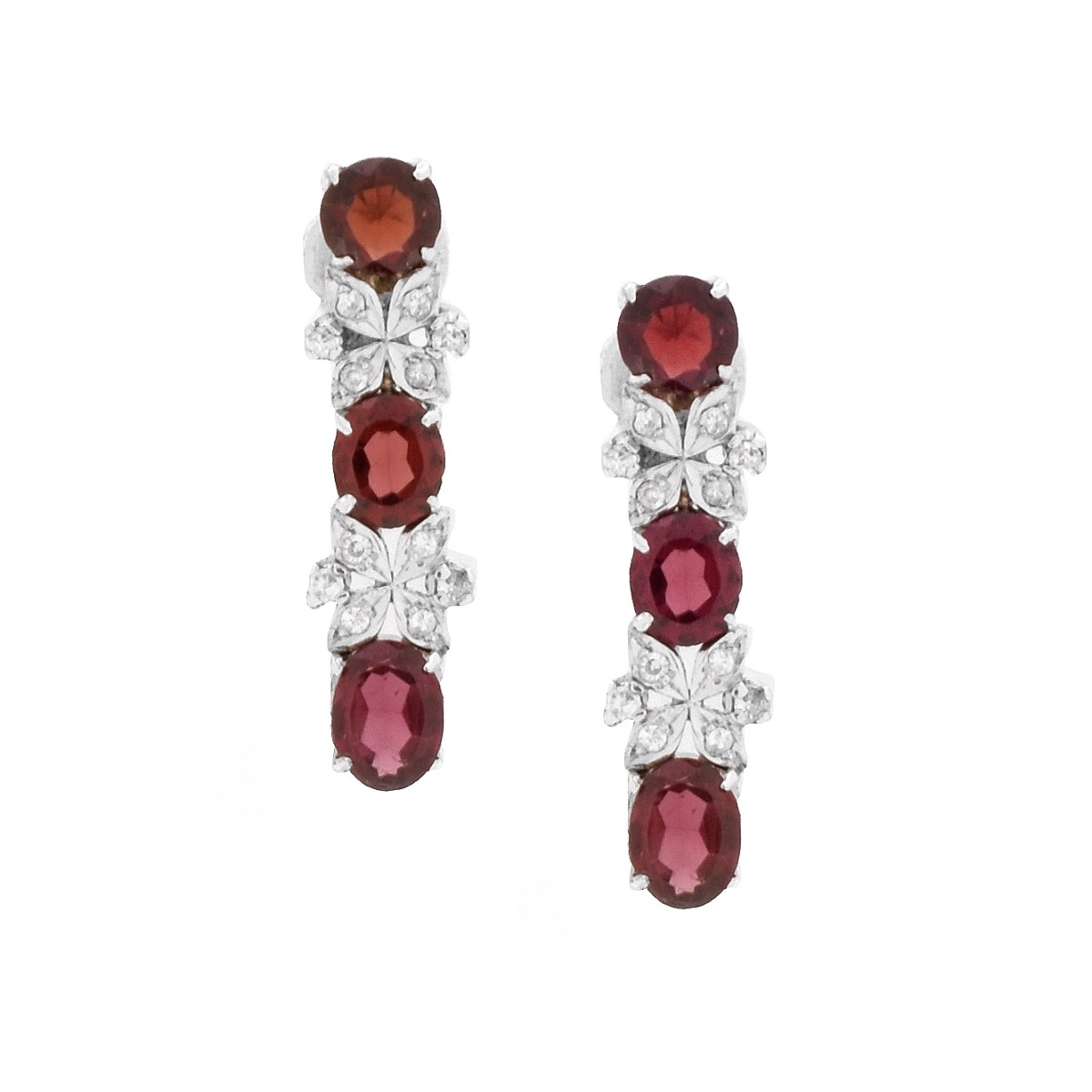 Garnet, Diamond and 10K Jewelry Suite