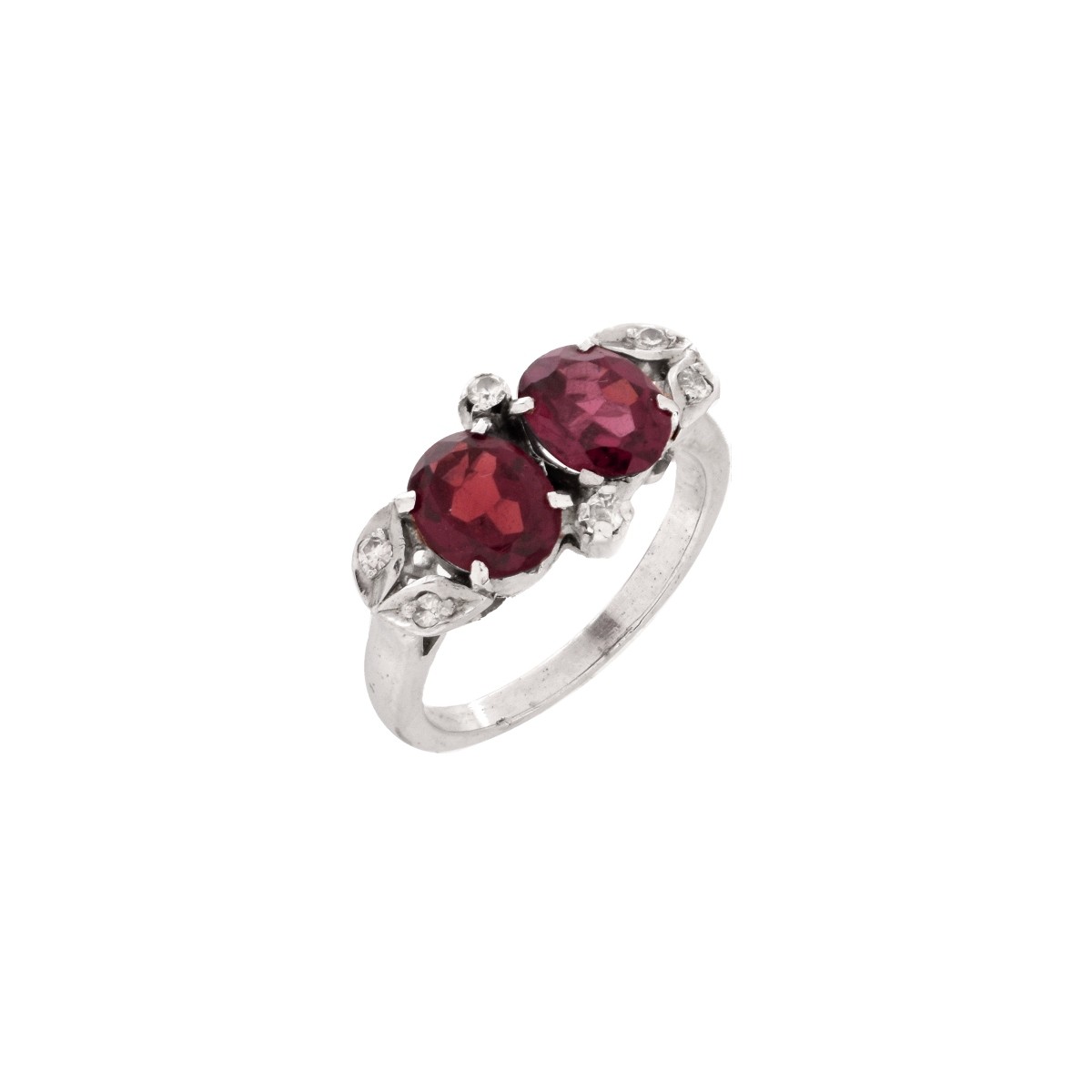 Garnet, Diamond and 10K Jewelry Suite