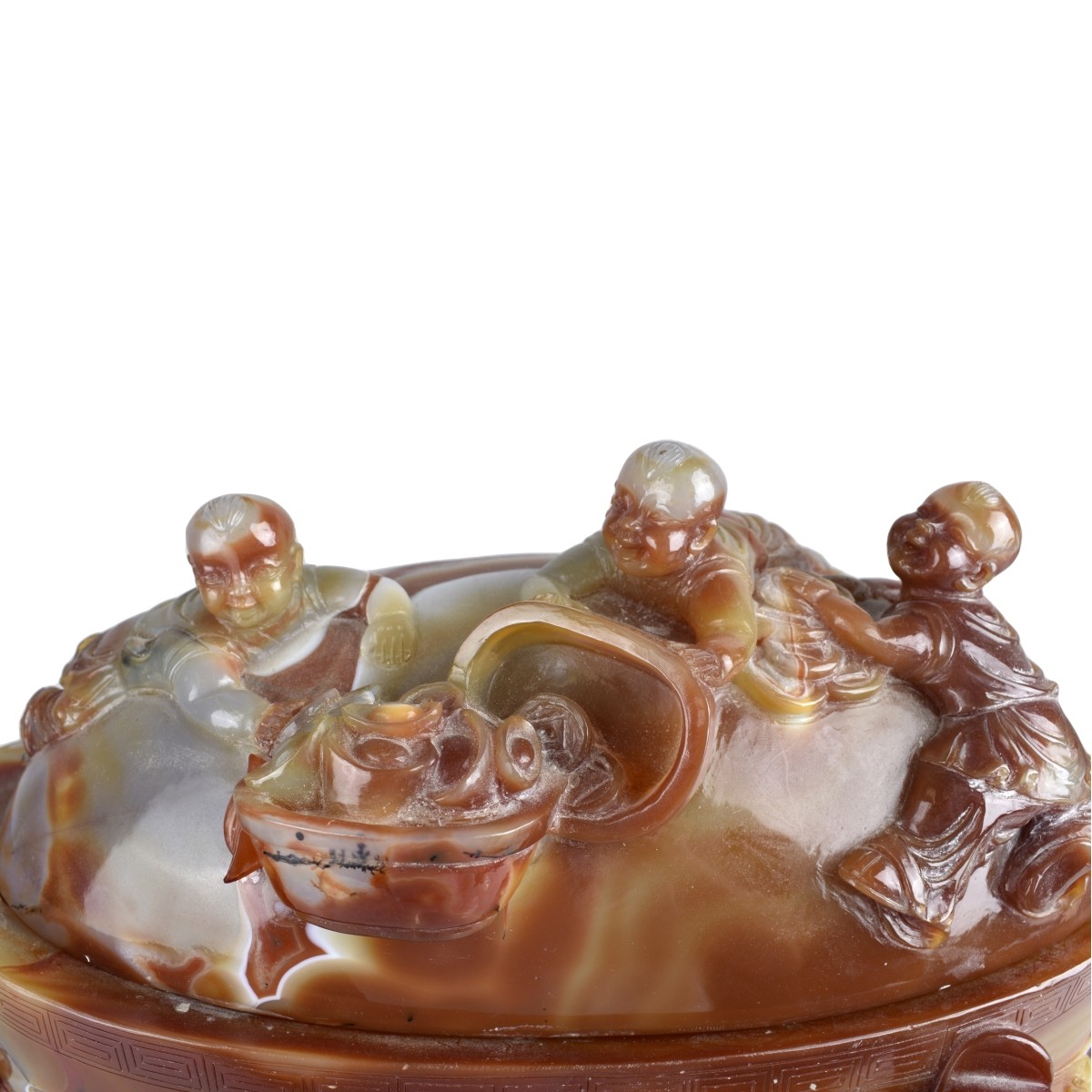 Chinese Carnelian Covered Bowl