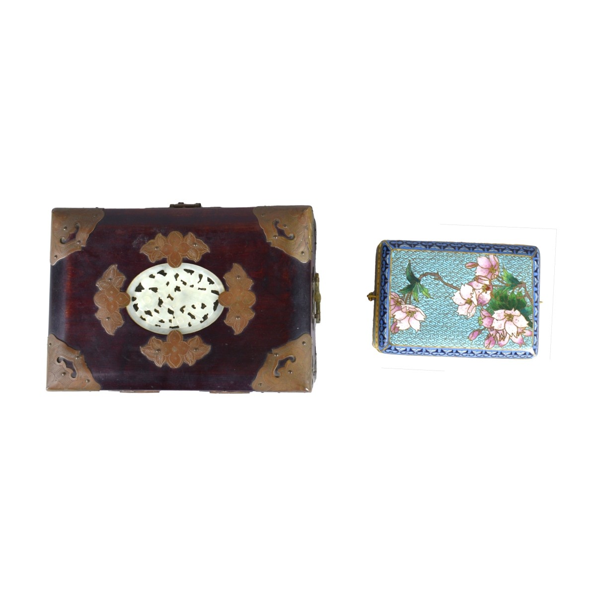 Two Chinese Dresser Boxes