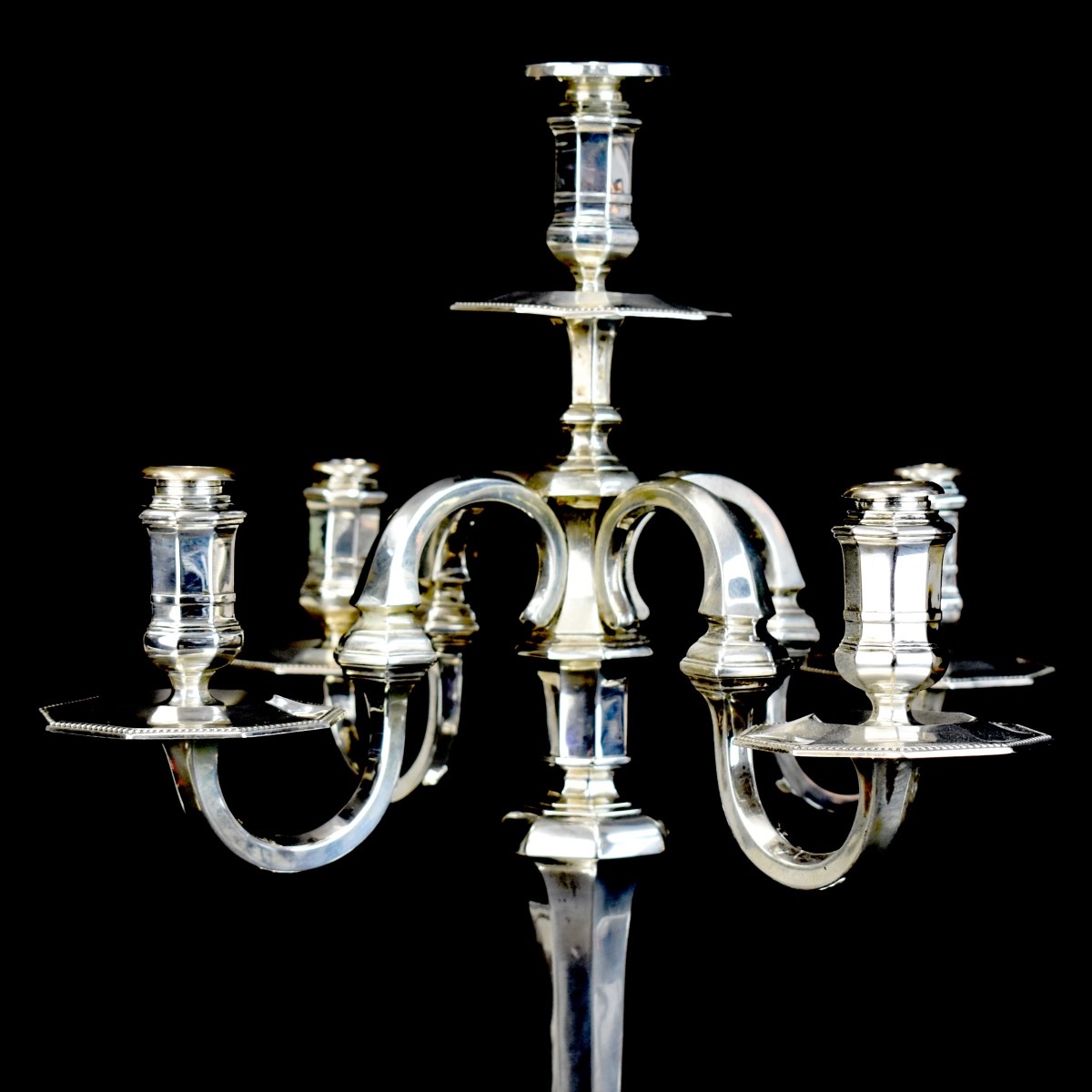 Pr German 800 Silver Candelabra