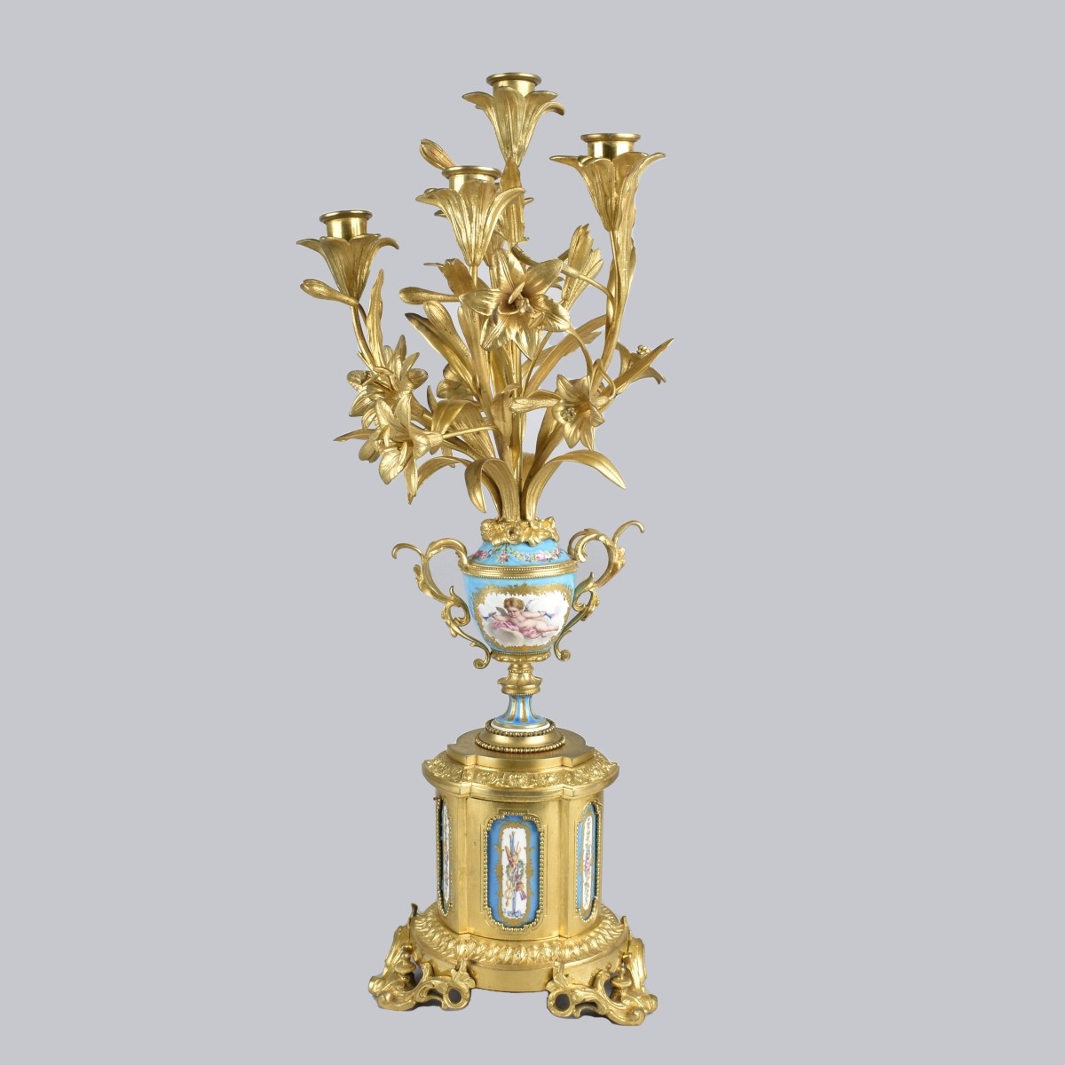 Sevres Clock Garniture Set