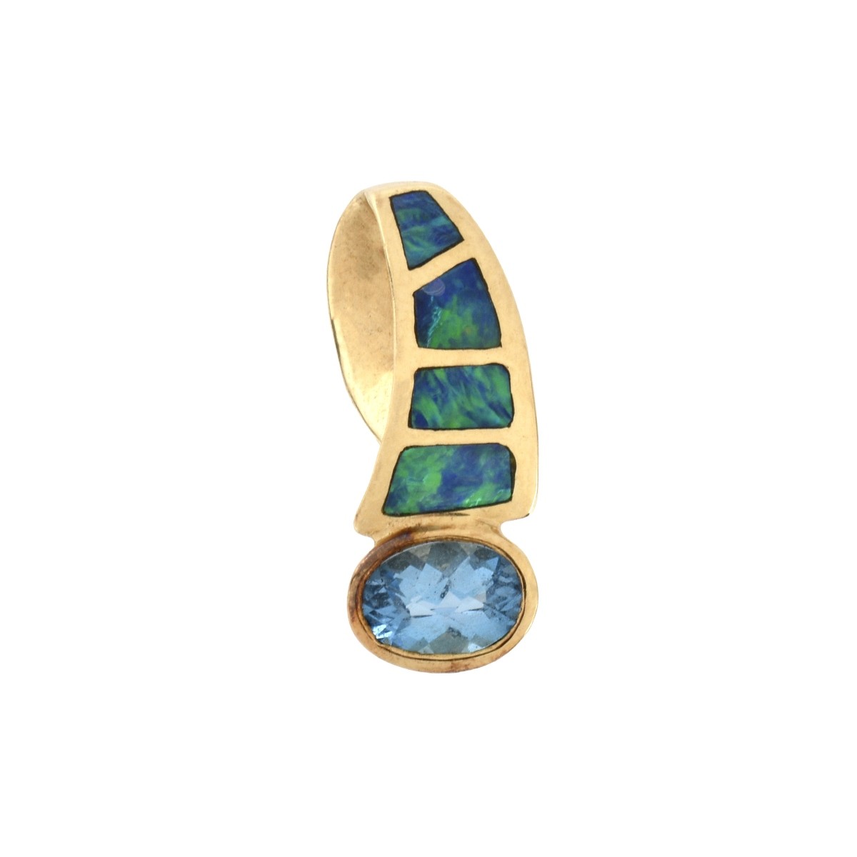 Topaz, Opal and 14K Pendant