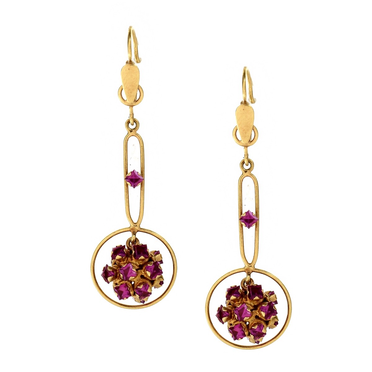 Ruby and 18K Earrings