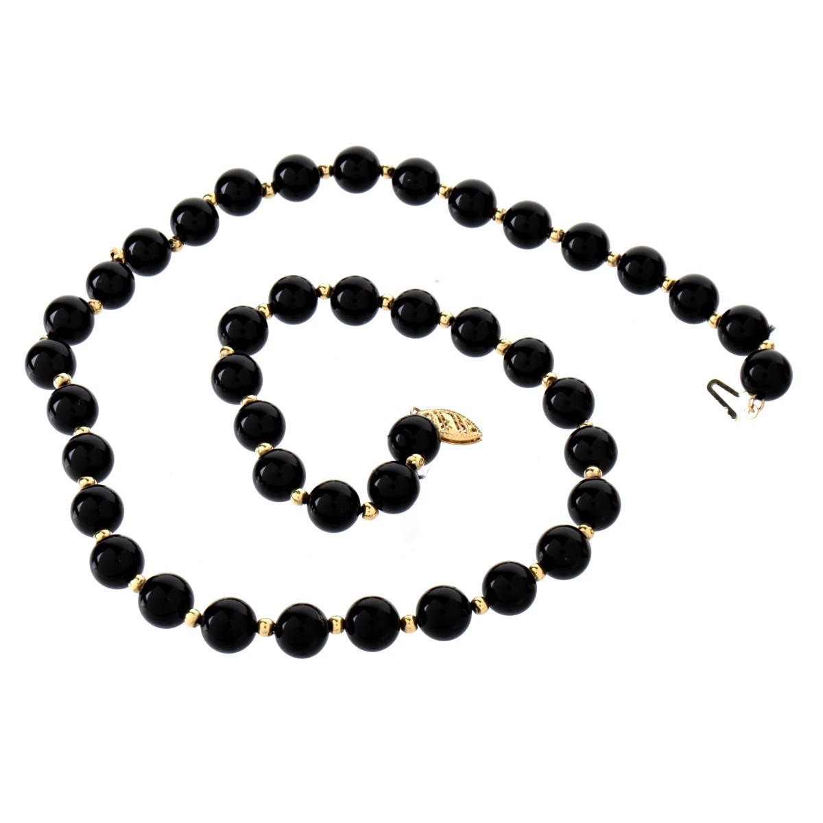 Onyx and 14K Necklace