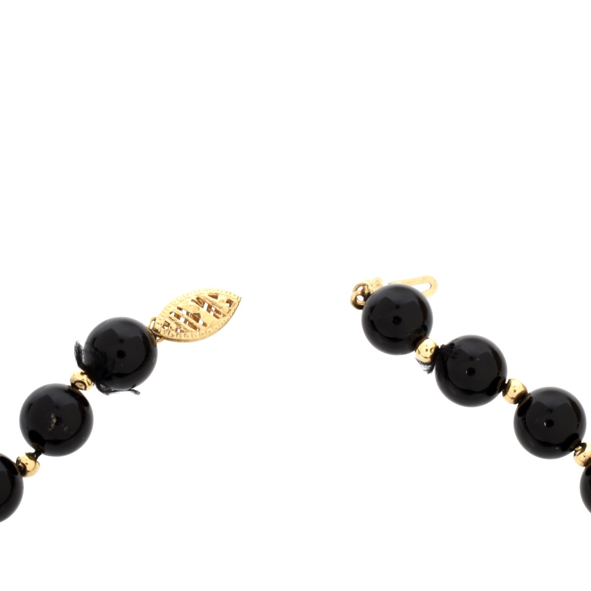 Onyx and 14K Necklace