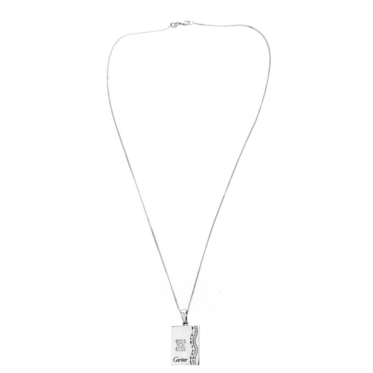 Cartier Diamond and 18K Pendant Necklace