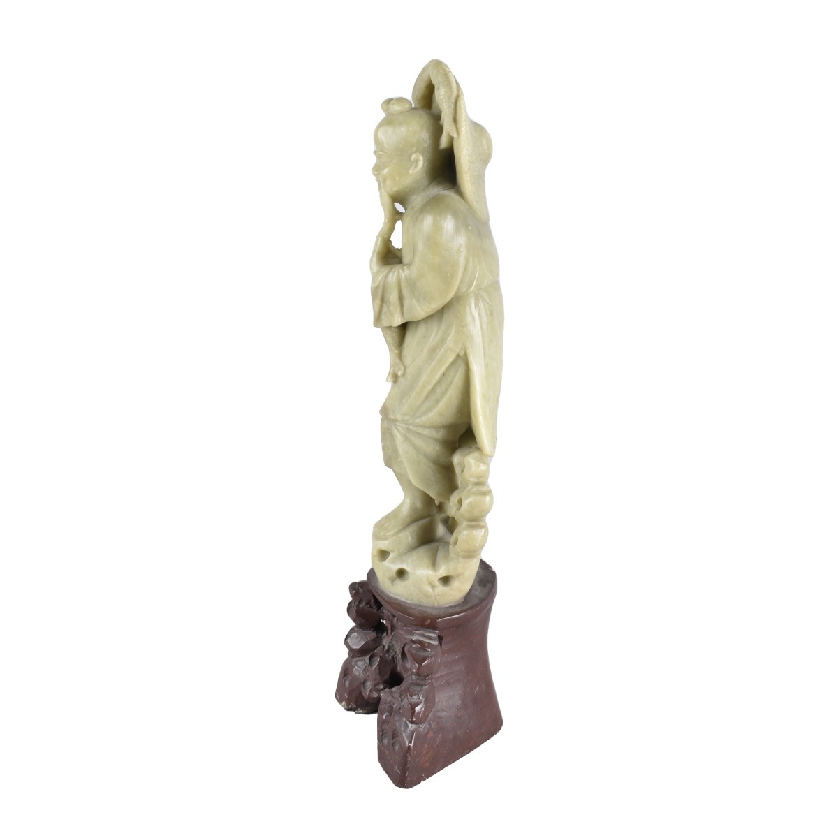 Large Chinese Fisherman Figurine