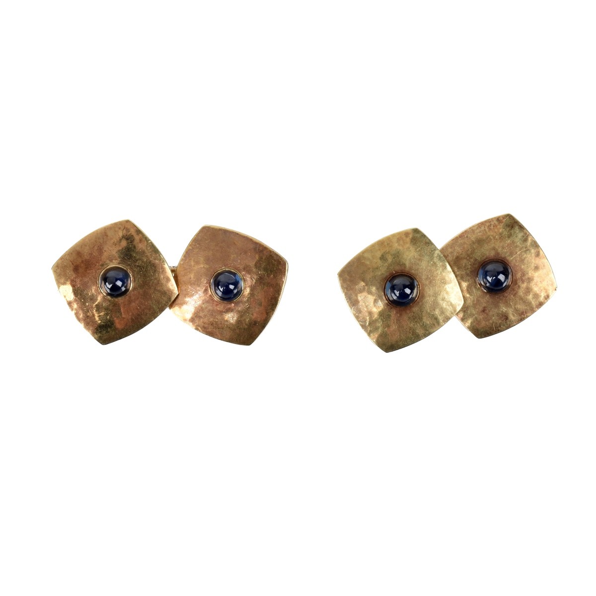 Sapphire and 14K Cufflinks