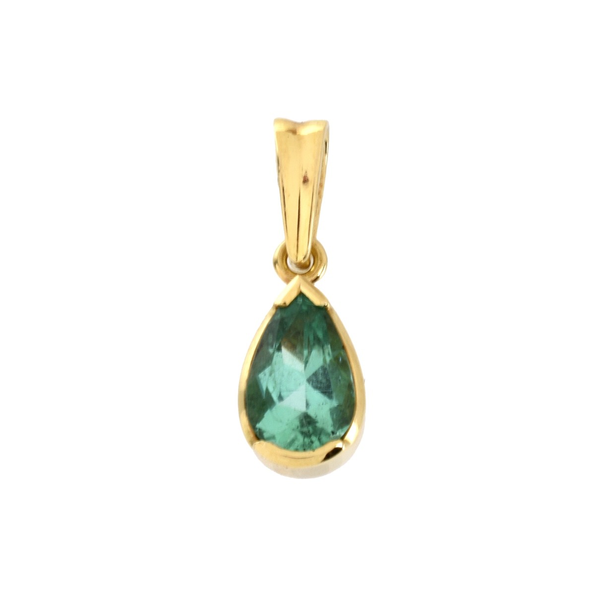 Emerald and 18K Pendant