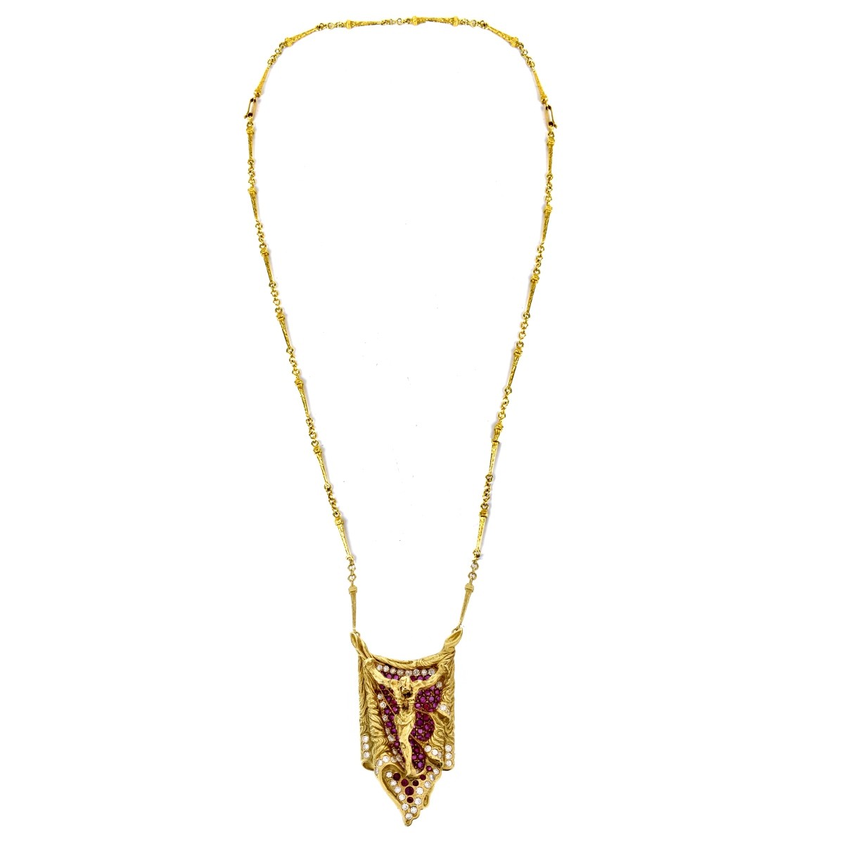 Salvador Dali Ruby, Diamond and 18K Necklace