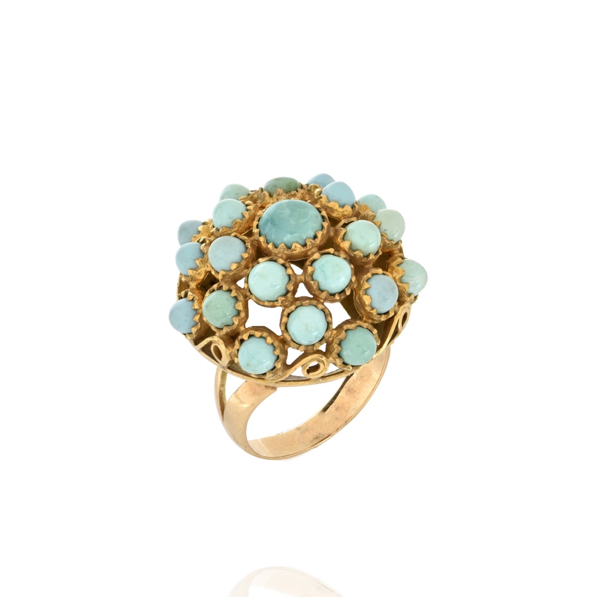 Turquoise and 14K Ring