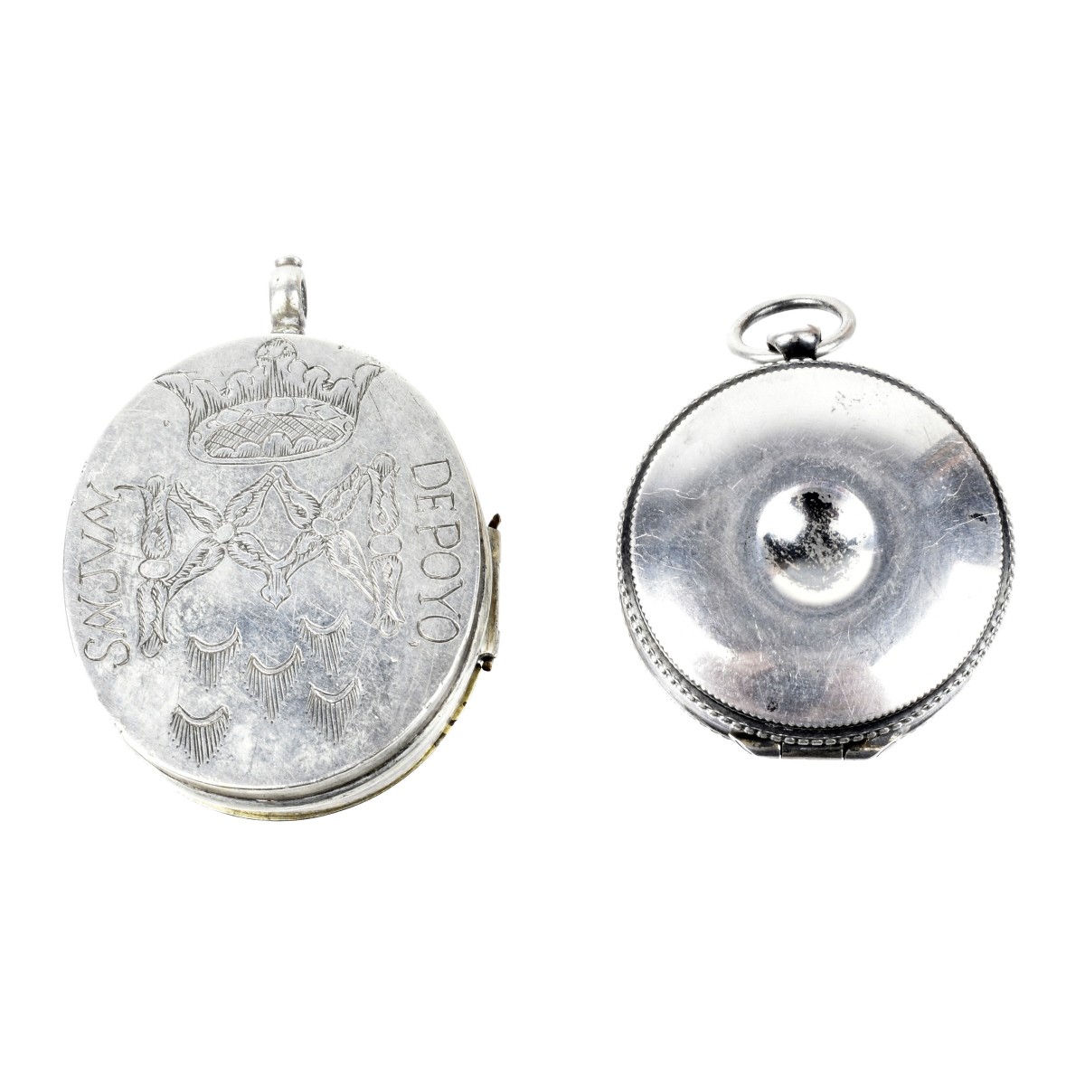 Two Spanish Colonial Silver Pyx