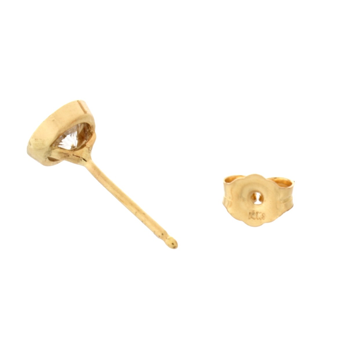 Diamond and 14K Ear Studs