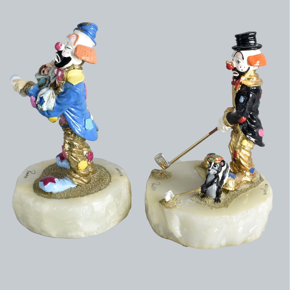 Ron Lee Enamel Clown Figures