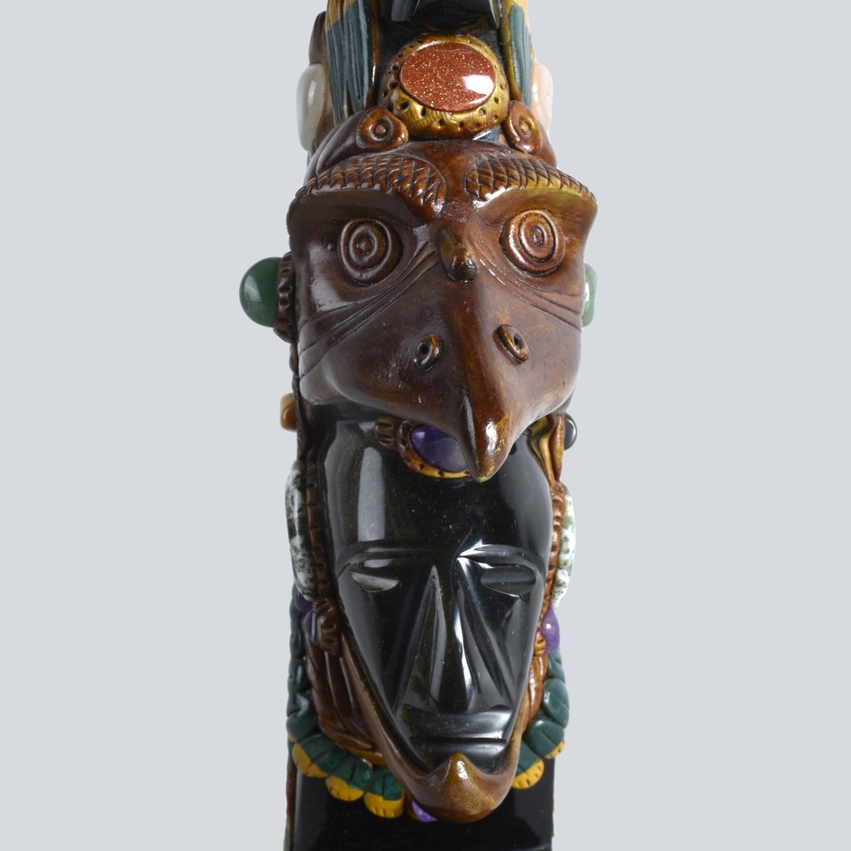 Carved Obsidian Sculpture