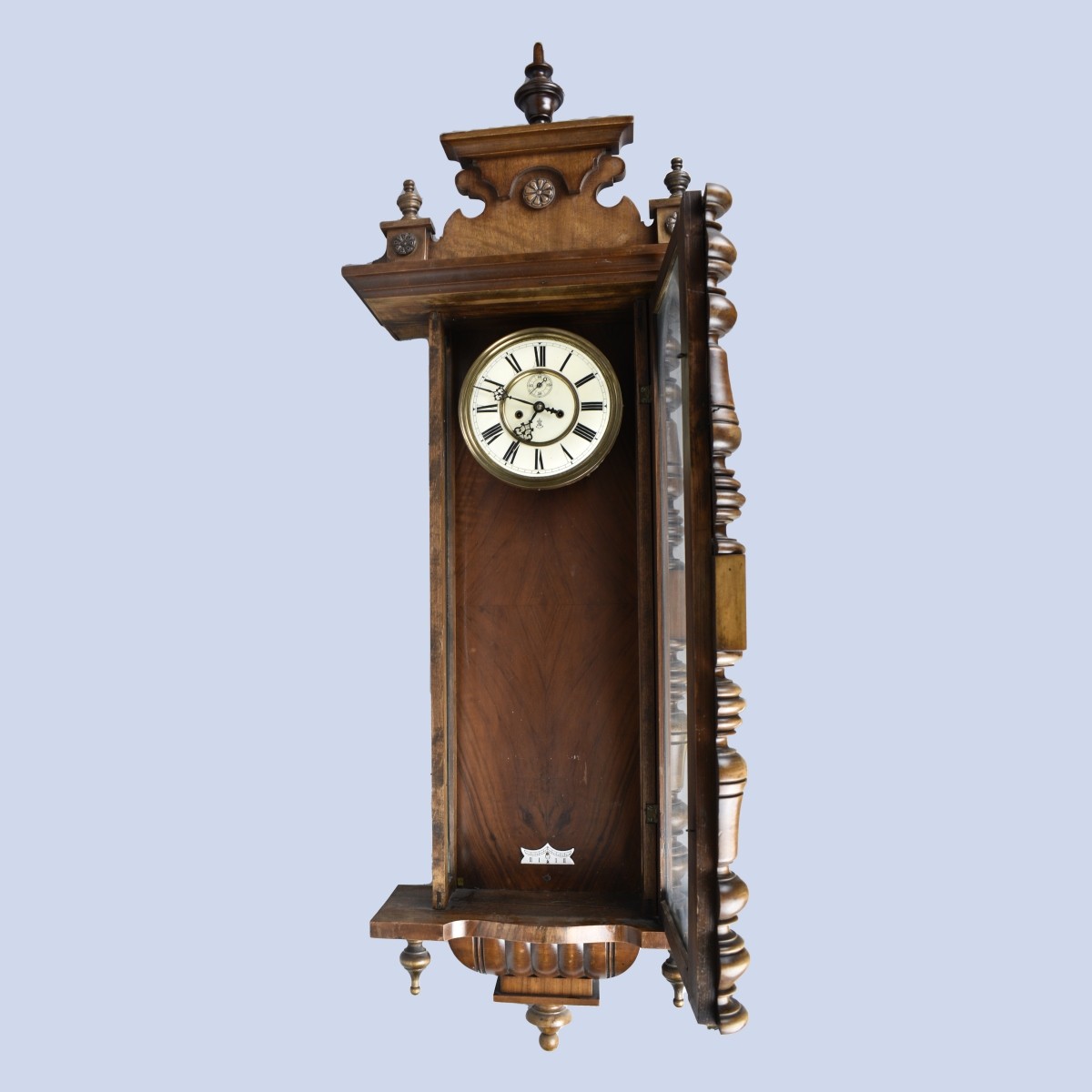 Antique Gustav Becker Regulator Wall Clock