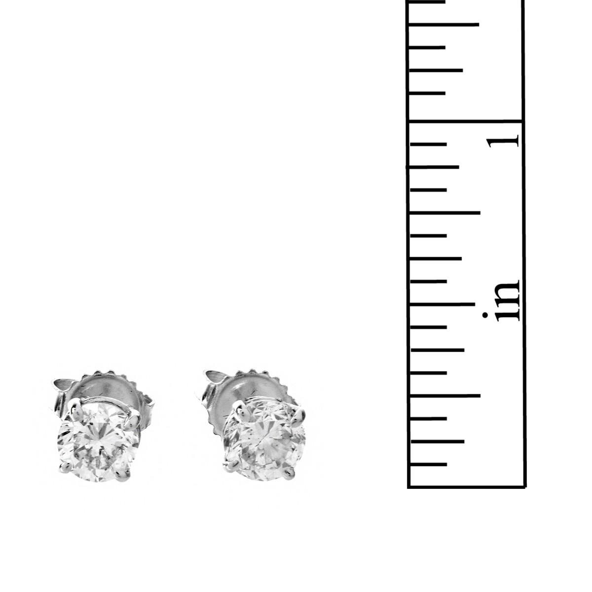 Diamond and 14K Ear Studs