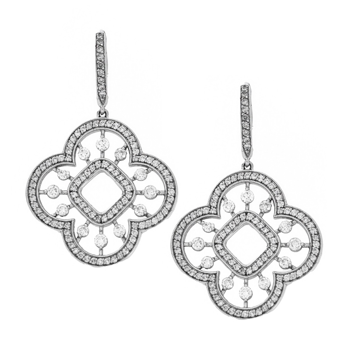 Diamond and 18K Earrings