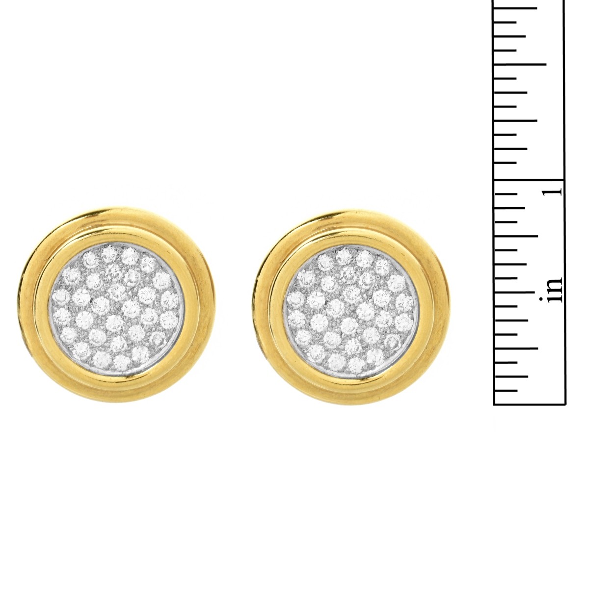 Diamond and 18K Earrings