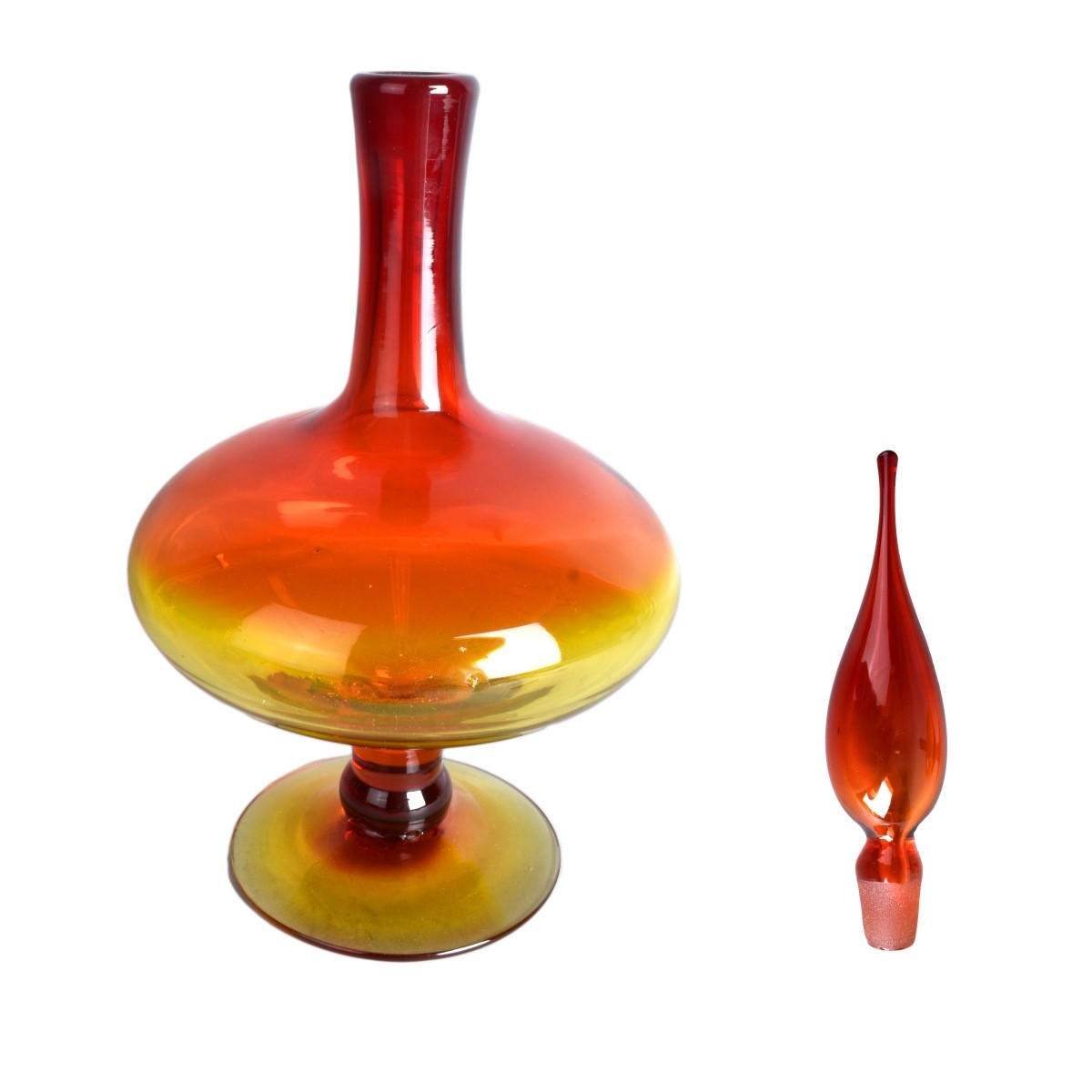 Blenko Glass Vessels with Stoppers