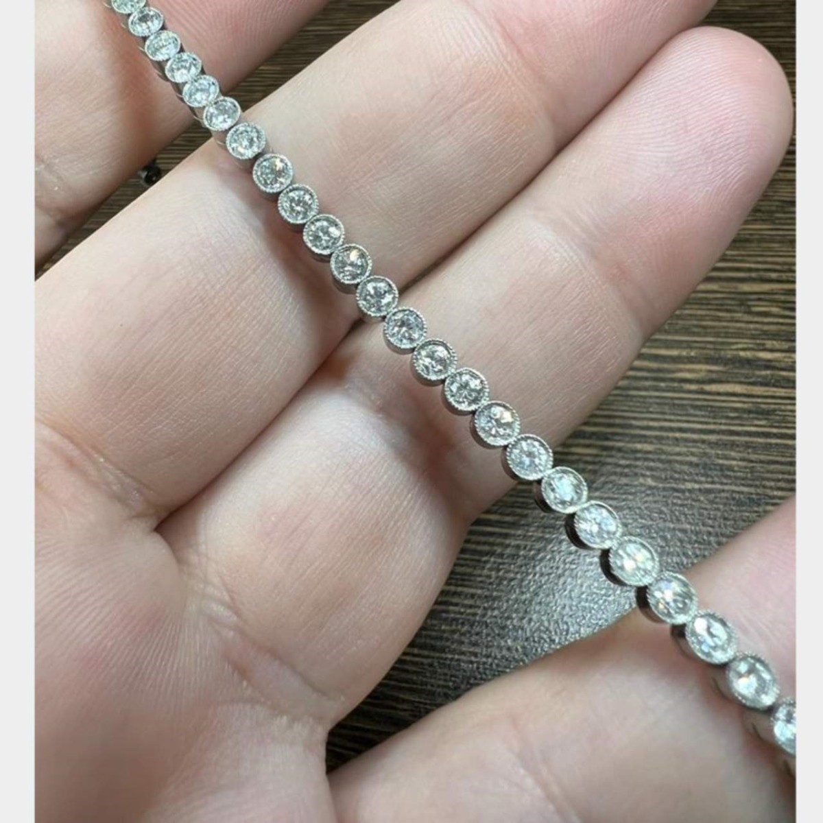 Diamond and Platinum Tennis Bracelet